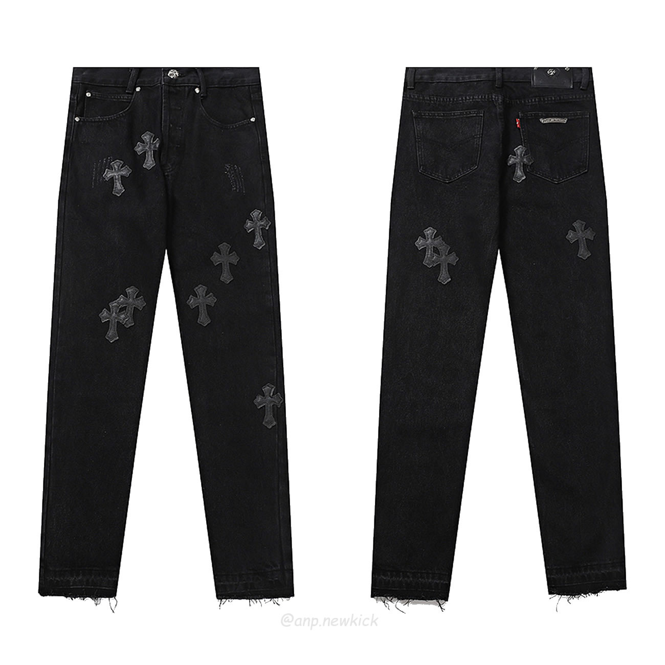 Chrome Hearts Black Cross Jeans (1) - newkick.org